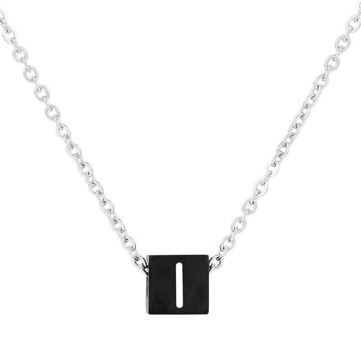 Kalen Letter Alphabet Stainless Steel 26 Initial Pendant Necklace for Men Women - kalen