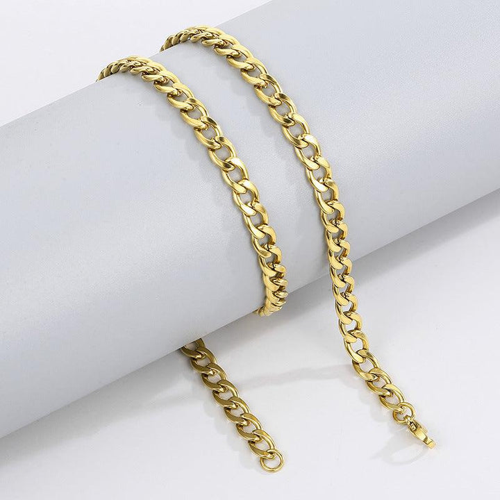 3/4/5/6/8/10/11mm Gold Plated Miami Cuban Link Chain Necklace With Lobster Clap - kalen