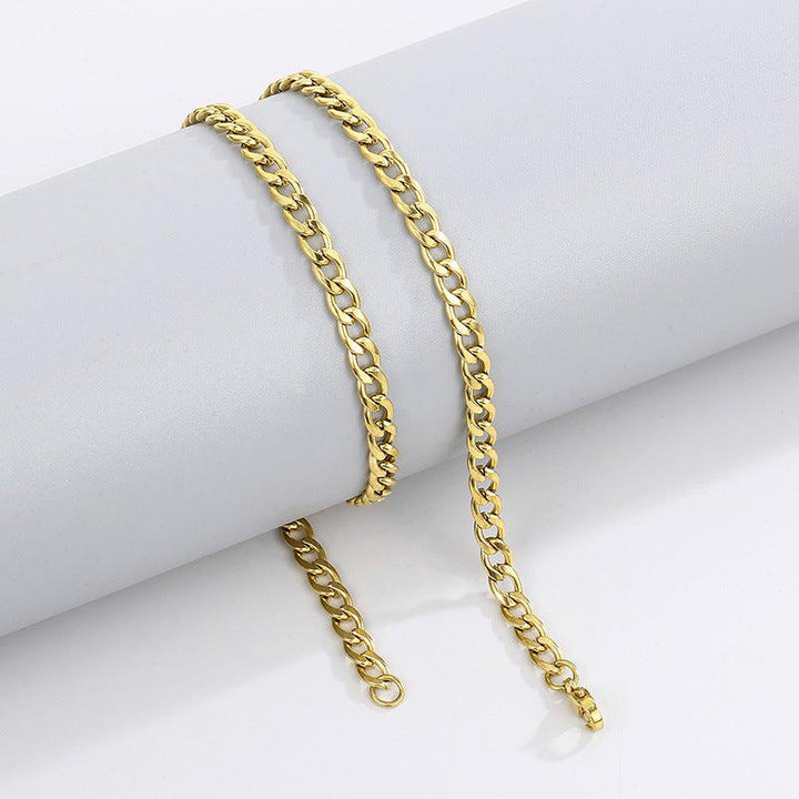 3/4/5/6/8/10/11mm Gold Plated Miami Cuban Link Chain Necklace With Lobster Clap - kalen