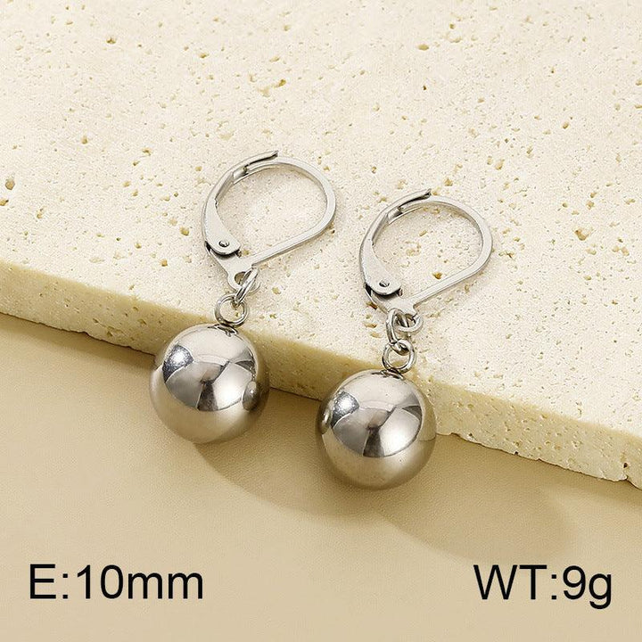 Kalen Stainless Steel Ball Wholesale Hoop Drop Earrings for Women - kalen