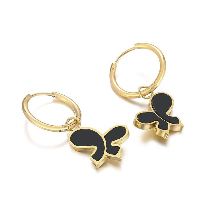 Kalen Ehell Butterfly Drop Huggie Hoop Earrings for Women - kalen