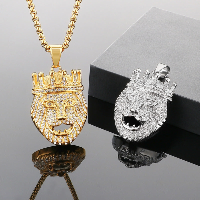 Crown Lion Head Pendant Wholesale - view 1