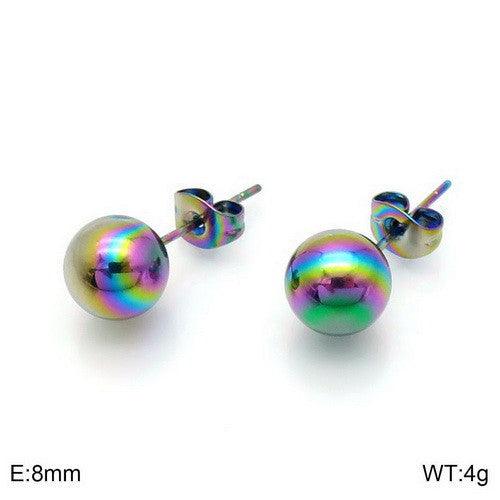 Kalen 4/6/8/10mm Stainless Steel Ball Stud Earrings - kalen