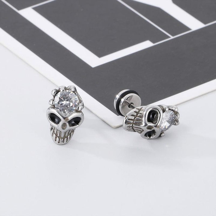 Kalen Punk Casting Skull Stud Earrings for Men Women - kalen