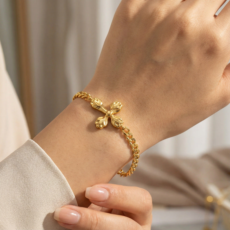 Wholesale Stainless Steel Cross Bracelet for Women - view 1