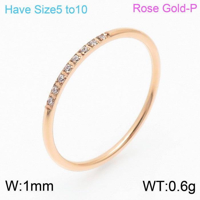 Kalen Wholesale Stainless Steel Zircon Rings for Women - kalen