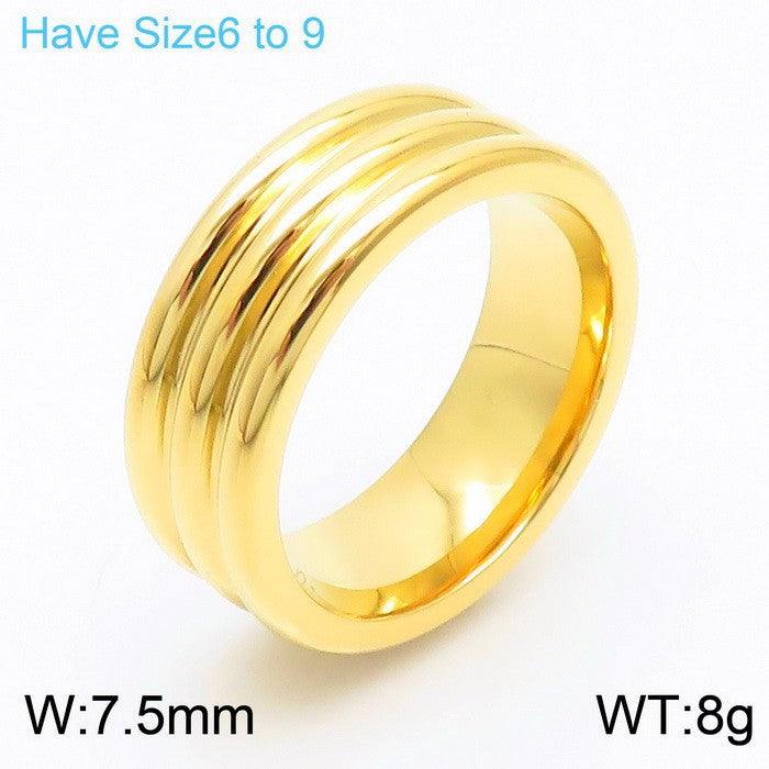 Kalen Wholesale Stainless Steel Gold Plated Geometry Ring for Women - kalen