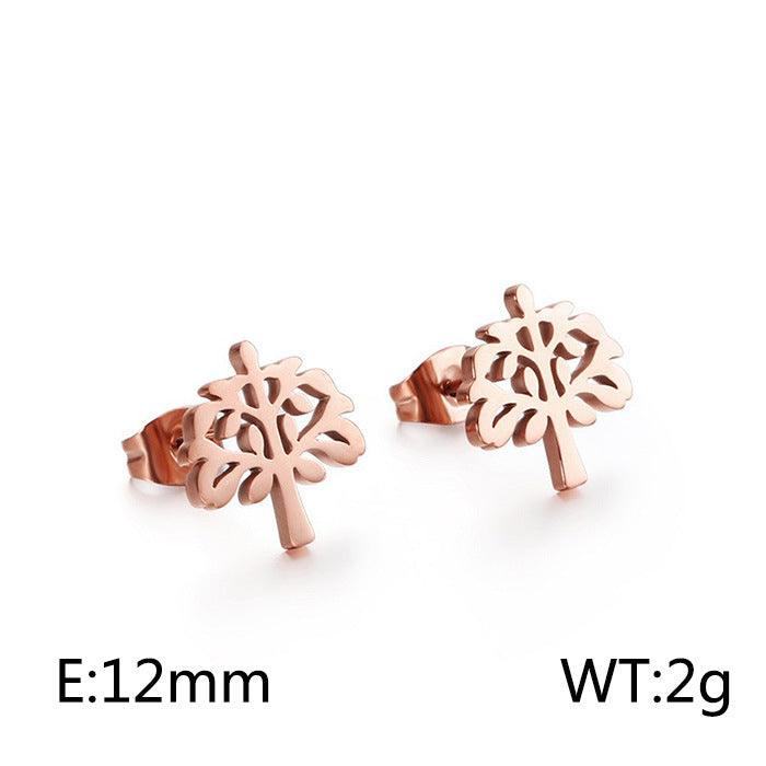 Kalen Stainless Steel Cute Tree Stud Earrings for Women - kalen