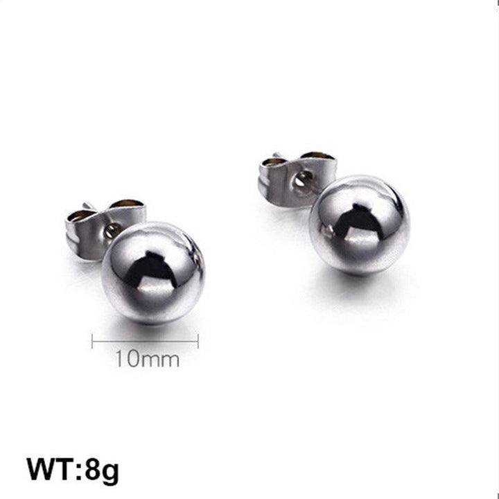 Kalen 4/6/8/10mm Stainless Steel Ball Stud Earrings - kalen