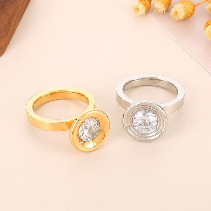 KALEN Wholesale Stainless Steel Zircon Rings For Women - kalen