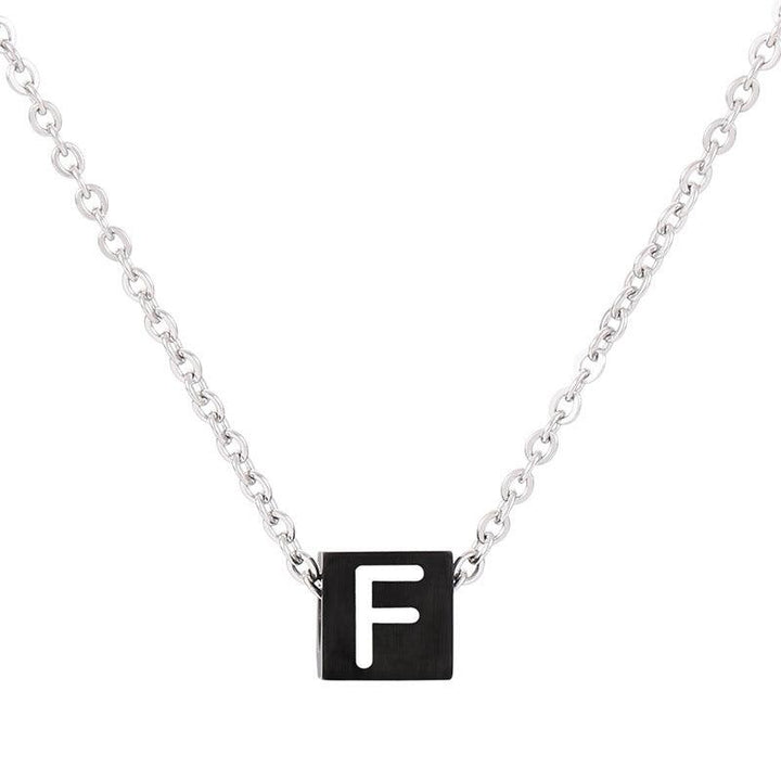 Kalen Letter Alphabet Stainless Steel 26 Initial Pendant Necklace for Men Women - kalen