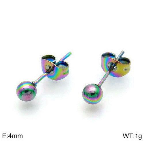 Kalen 4/6/8/10mm Stainless Steel Ball Stud Earrings - kalen