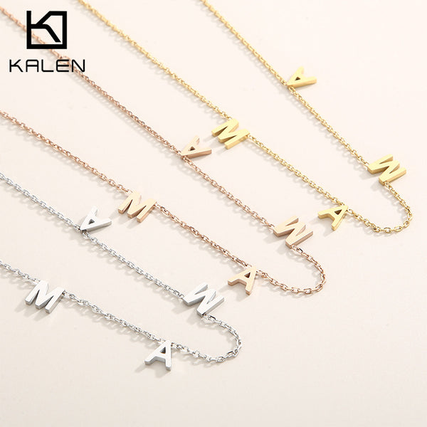 Kalen Stainless Steel MAMA Letter Mother Pendant Necklace Wholesale For Women
