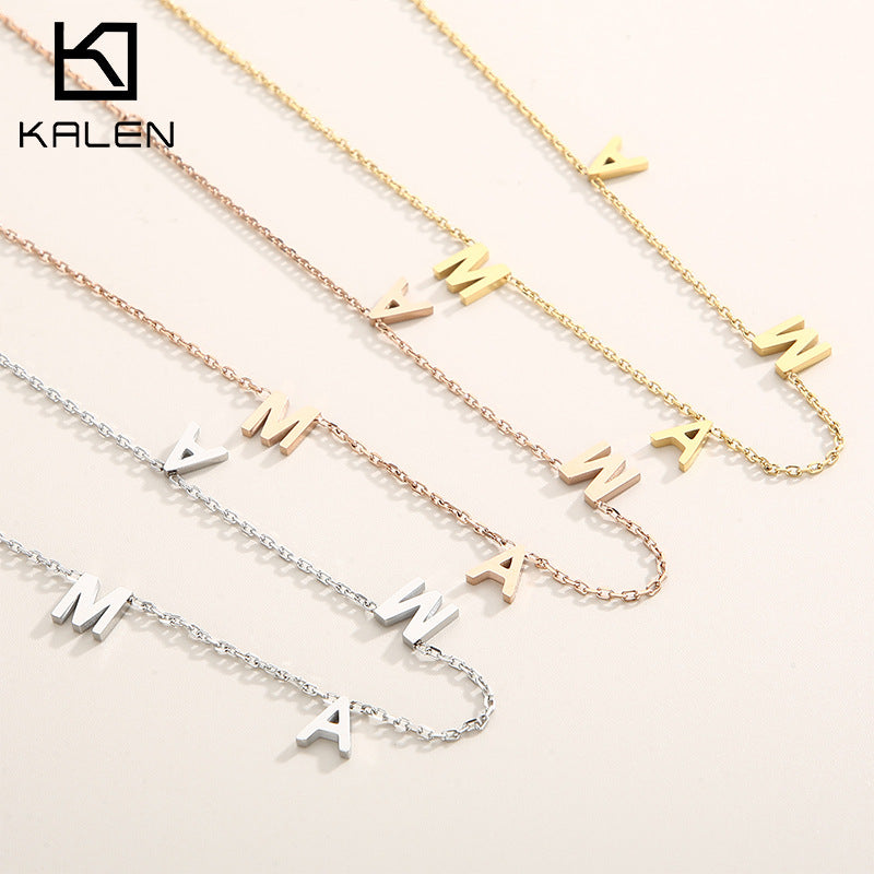 Kalen Stainless Steel MAMA Letter Mother Pendant Necklace Wholesale For Women - view 1
