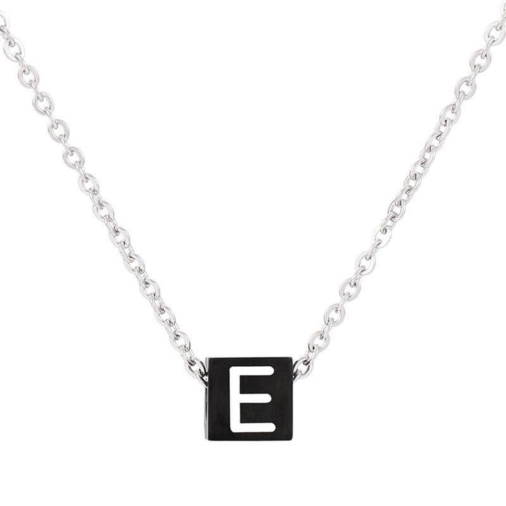 Kalen Letter Alphabet Stainless Steel 26 Initial Pendant Necklace for Men Women - kalen