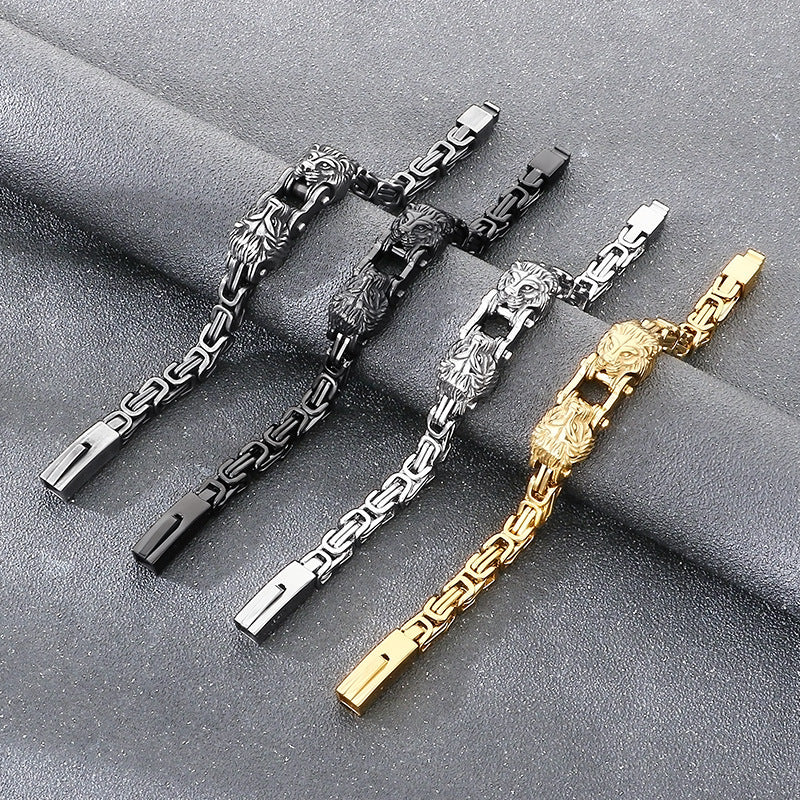 Lion Head Emperor Chain Bracelet - view 1