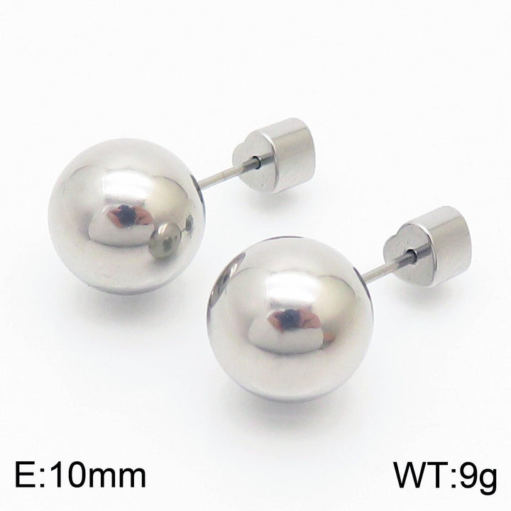 Kalen 4/6/8/10mm Stainless Steel Ball Stud Earrings - kalen