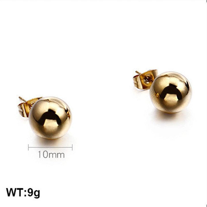 Kalen 4/6/8/10mm Stainless Steel Ball Stud Earrings - kalen