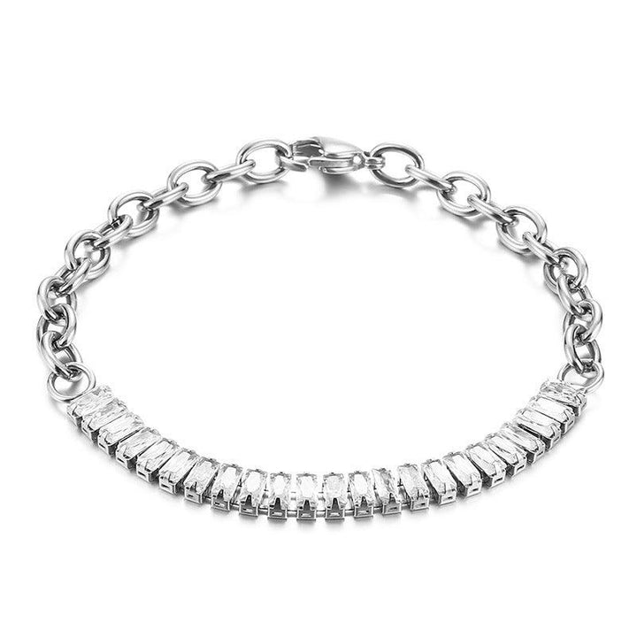 Kalen 6mm Stainless Steel Zircon Tennis Chain Wholesale Bracelet for Women - kalen