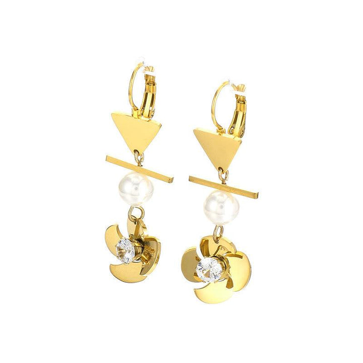 Kalen Stainless Steel Geometry Drop Earrings for Women - kalen