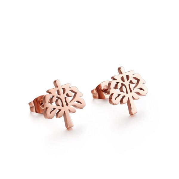 Kalen Stainless Steel Cute Tree Stud Earrings for Women - kalen