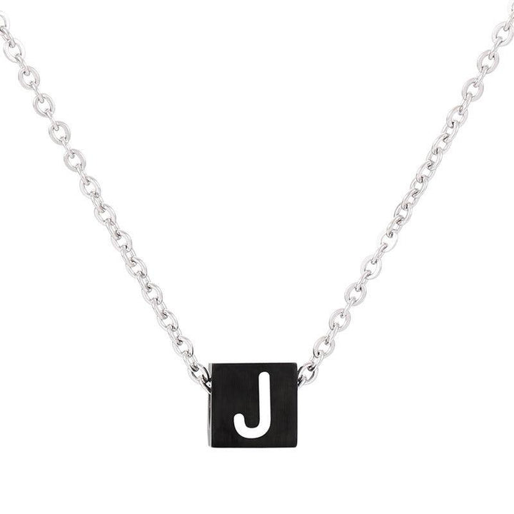 Kalen Letter Alphabet Stainless Steel 26 Initial Pendant Necklace for Men Women - kalen