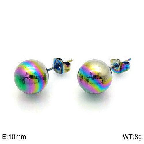 Kalen 4/6/8/10mm Stainless Steel Ball Stud Earrings - kalen