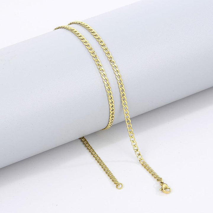 3/4/5/6/8/10/11mm Gold Plated Miami Cuban Link Chain Necklace With Lobster Clap - kalen