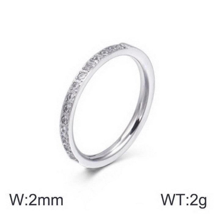 Kalen Wholesale Stainless Steel Zircon Rings for Women - kalen