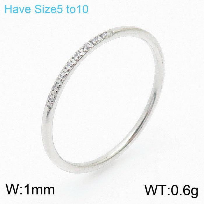 Kalen Wholesale Stainless Steel Zircon Rings for Women - kalen