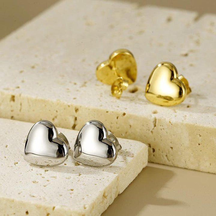 Kalen Wholesale Stainless Steel Heart Stud Earrings for Women - kalen