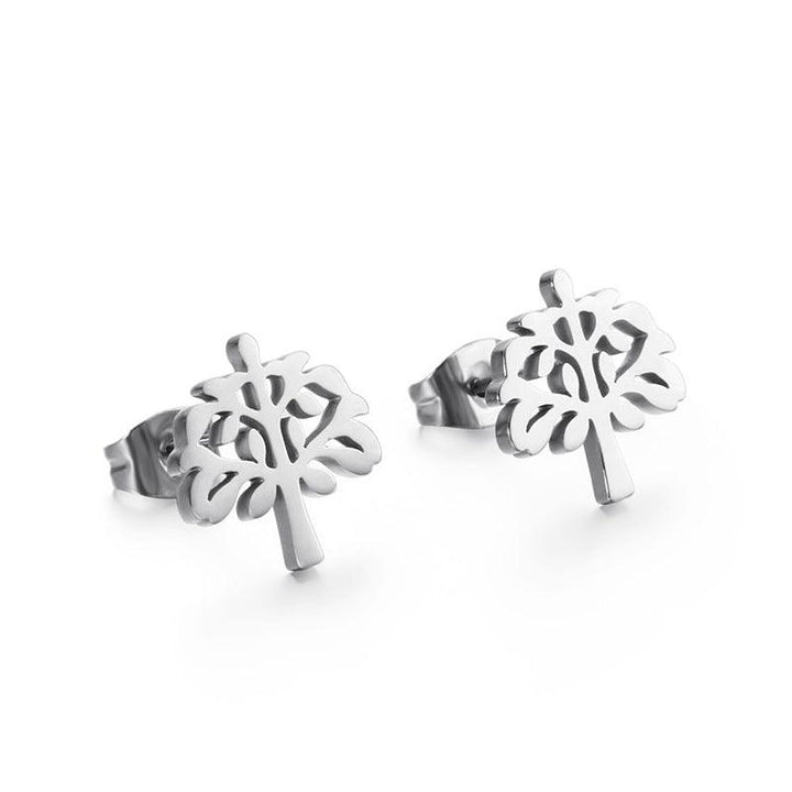 Kalen Stainless Steel Cute Tree Stud Earrings for Women - kalen