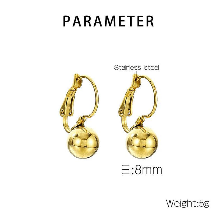 Kalen Stainless Steel Ball Wholesale Hoop Drop Earrings for Women - kalen