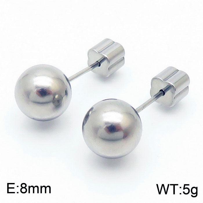 Kalen 4/6/8/10mm Stainless Steel Ball Stud Earrings - kalen