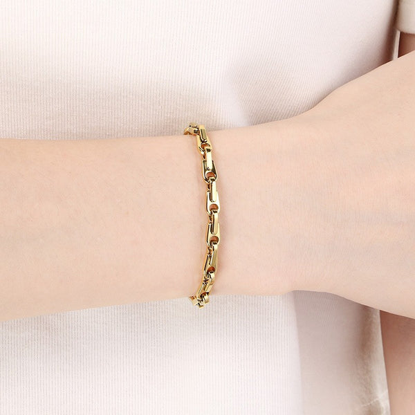 Multi-Color Bamboo & Pig Nose Chain Bracelet