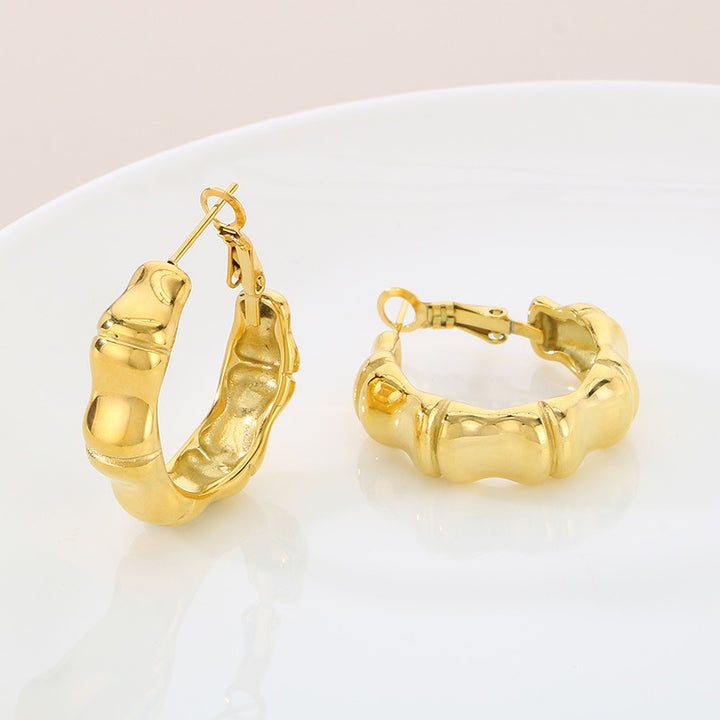 Bamboo Hoop Earrings