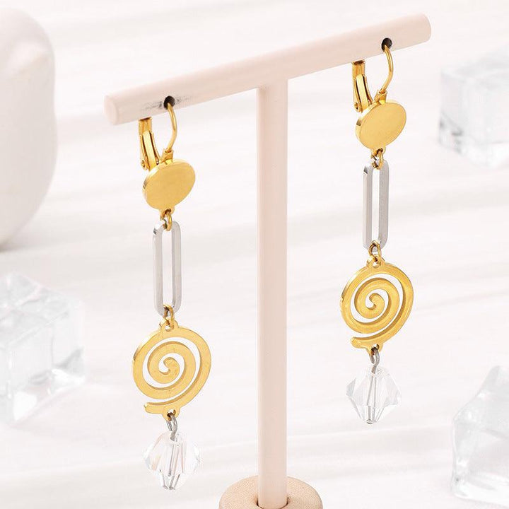 Kalen Stainless Steel Geometry Drop Earrings for Women - kalen