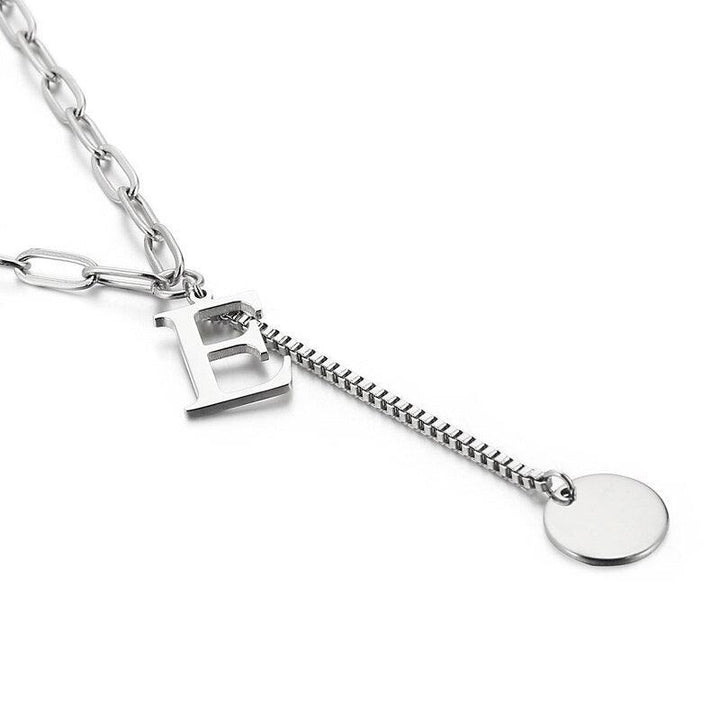 Kalen For Women A-Z Alphabet Letter Pendant Necklaces Personalization Stainless Steel Necklace Glamour Jewelry.