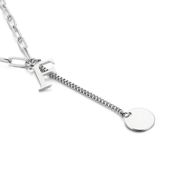 Kalen For Women A-Z Alphabet Letter Pendant Necklaces Personalization Stainless Steel Necklace Glamour Jewelry.