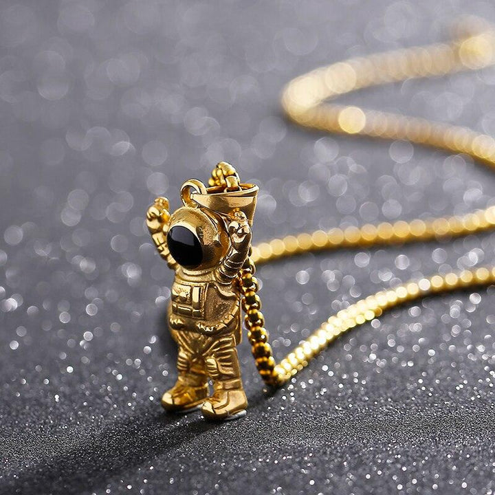 Kalen Great Astronaut Pendant Stainless Steel Cool Boy Necklace Birthday Gift Jewelry Dropshipping.