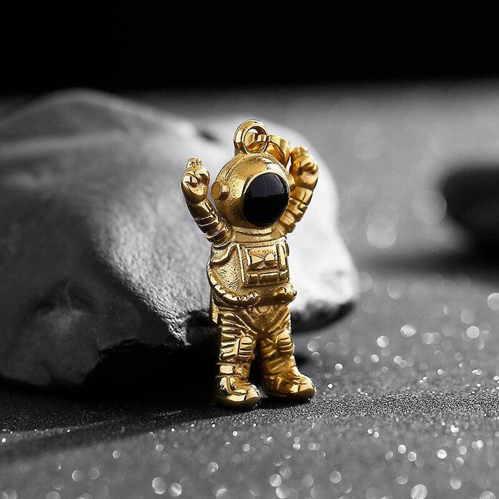 Kalen Great Astronaut Pendant Stainless Steel Cool Boy Necklace Birthday Gift Jewelry Dropshipping.