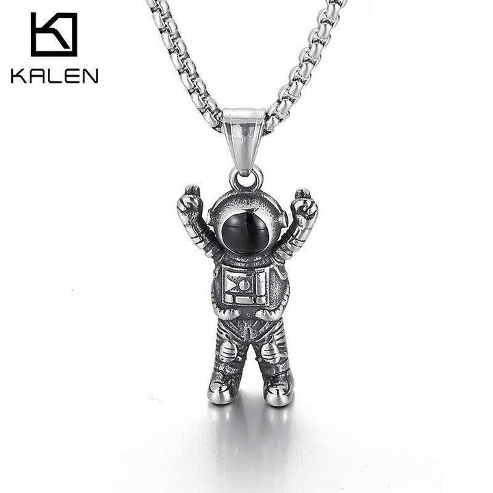 Kalen Great Astronaut Pendant Stainless Steel Cool Boy Necklace Birthday Gift Jewelry Dropshipping.