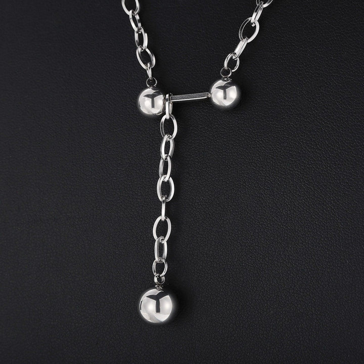 Kalen New Long Chain Clavicle Necklace For Women Fashion Silver Color Ball Pendant Necklace Jewelry Party Gift.