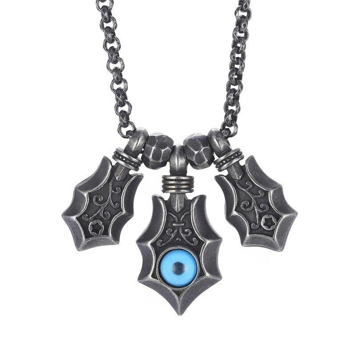 KALEN New Punk Style Blue Eyes Stainless Steel Men's Pendant Titanium Steel Vintage Devil's Eye Necklace Male Tide Cool Jewelry.