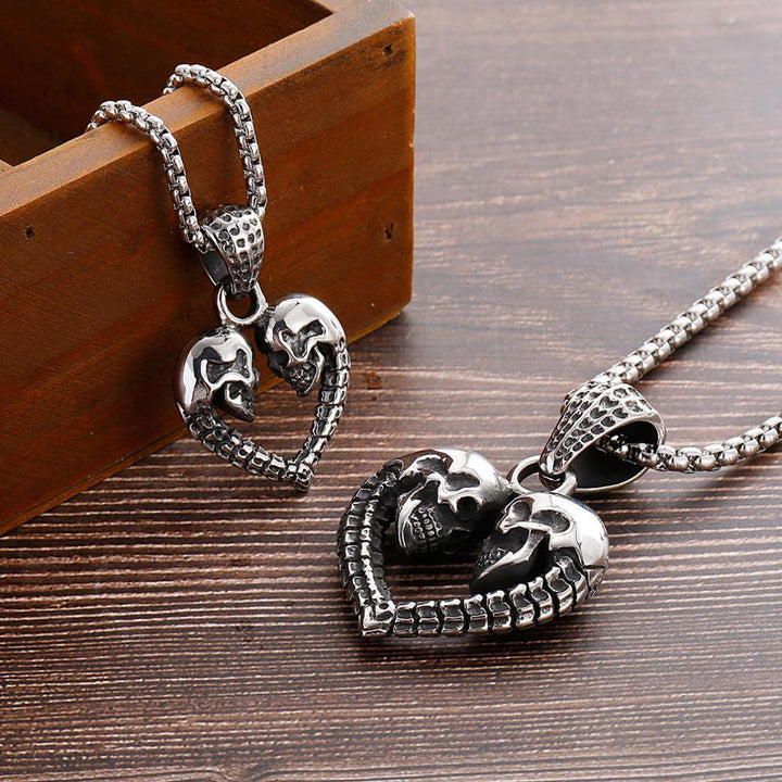 Kalen Couple Pendant Stainless Steel Men's And Women's Necklace Anniversary Gift Jewelry Accessories.