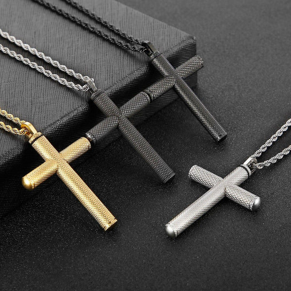 Kalen Four-Color Cross Pendant Golden Trend Men's Necklace Best Gift Party Accessories.