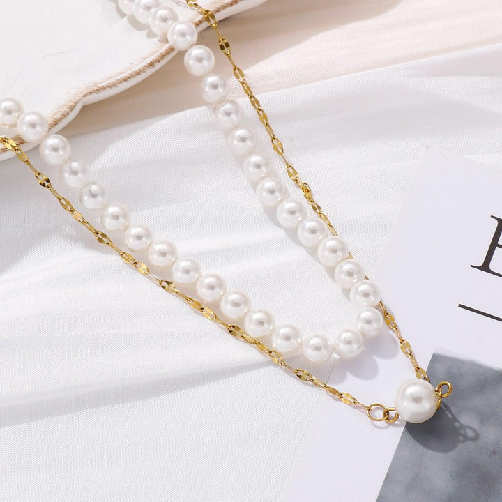 KALEN Stacking Elegant Big White Shell Pearl Beads Choker Clavicle Chain Necklace For Women Wedding Jewelry Collar 2022 New.