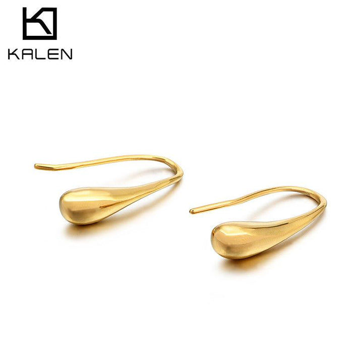 Drop Earrings Stainless Steel Hoop Earrings - kalen