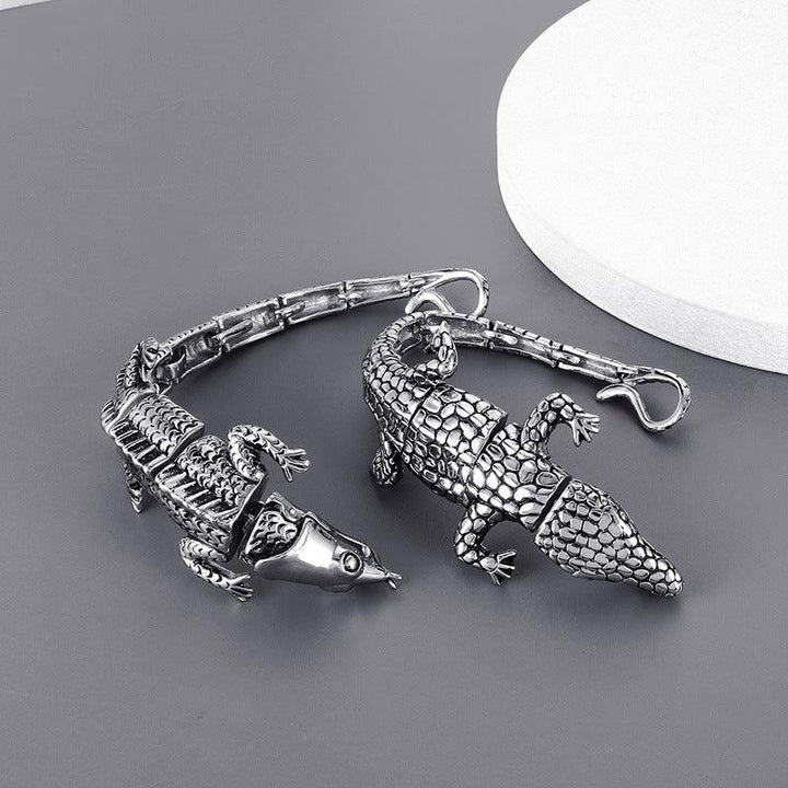 Exaggerated Skull Crocodile Centipede Bracelet For Men - kalen