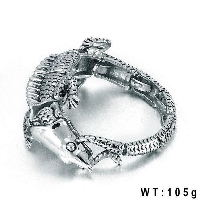 Exaggerated Skull Crocodile Centipede Bracelet For Men - kalen